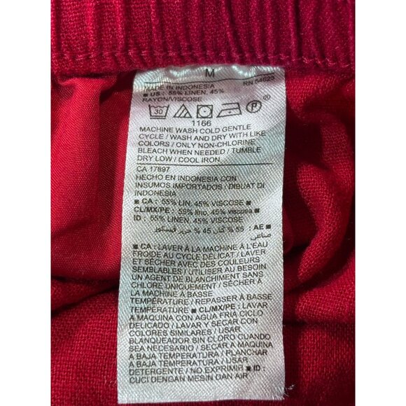 Old Navy Womens Medium Red Linen Shorts - Picture 4 of 7